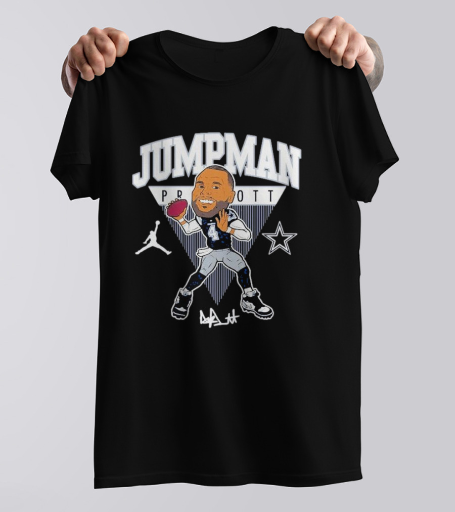 Jumpman Dak Prescott Dallas Cowboys Signature T-Shirt