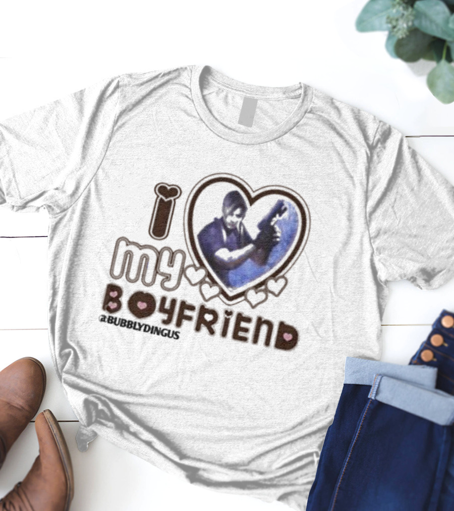 I Love My Zombie Boyfriend Resident Evil BUBBLYDINGUS T-Shirt