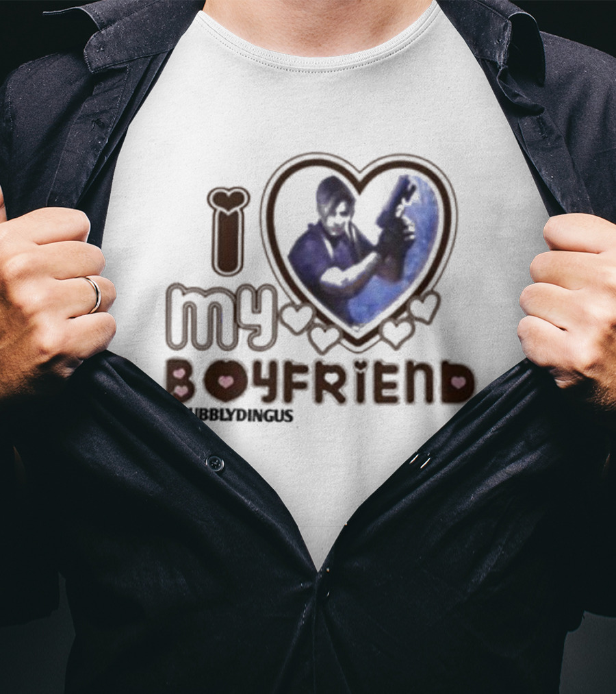 I Love My Zombie Boyfriend Resident Evil BUBBLYDINGUS T-Shirt