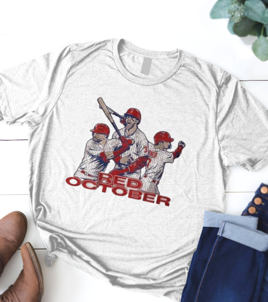 Philly Baseball Red October Trea's Version 3 Players T-Shirt