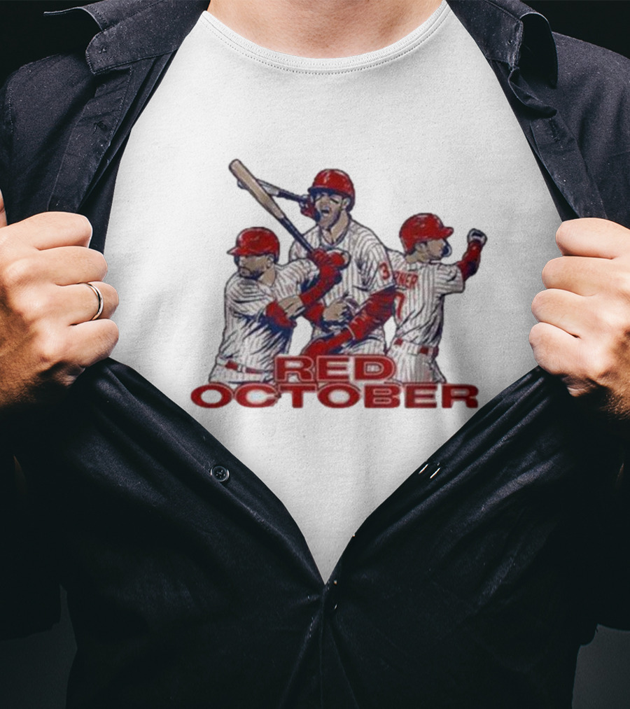 Philly Baseball Red October Trea's Version 3 Players T-Shirt