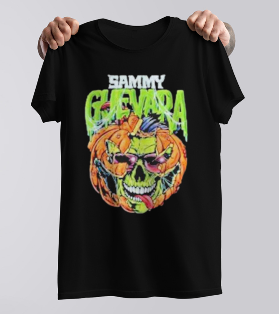 Sammy Guevara Goosebumps Halloween Pumpkin Skull T-Shirt
