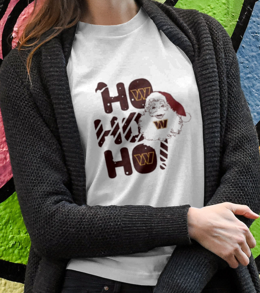 Washington Commanders Christmas Santa Ho Ho Ho T-Shirt
