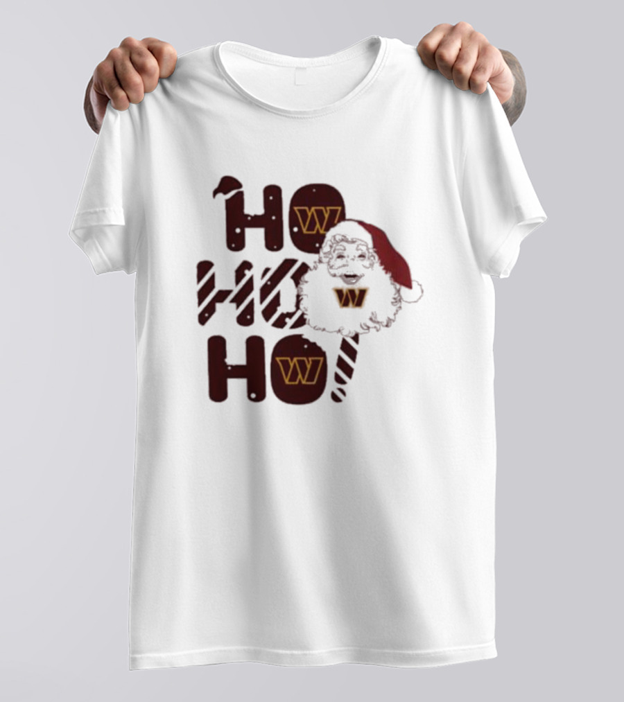 Washington Commanders Christmas Santa Ho Ho Ho T-Shirt