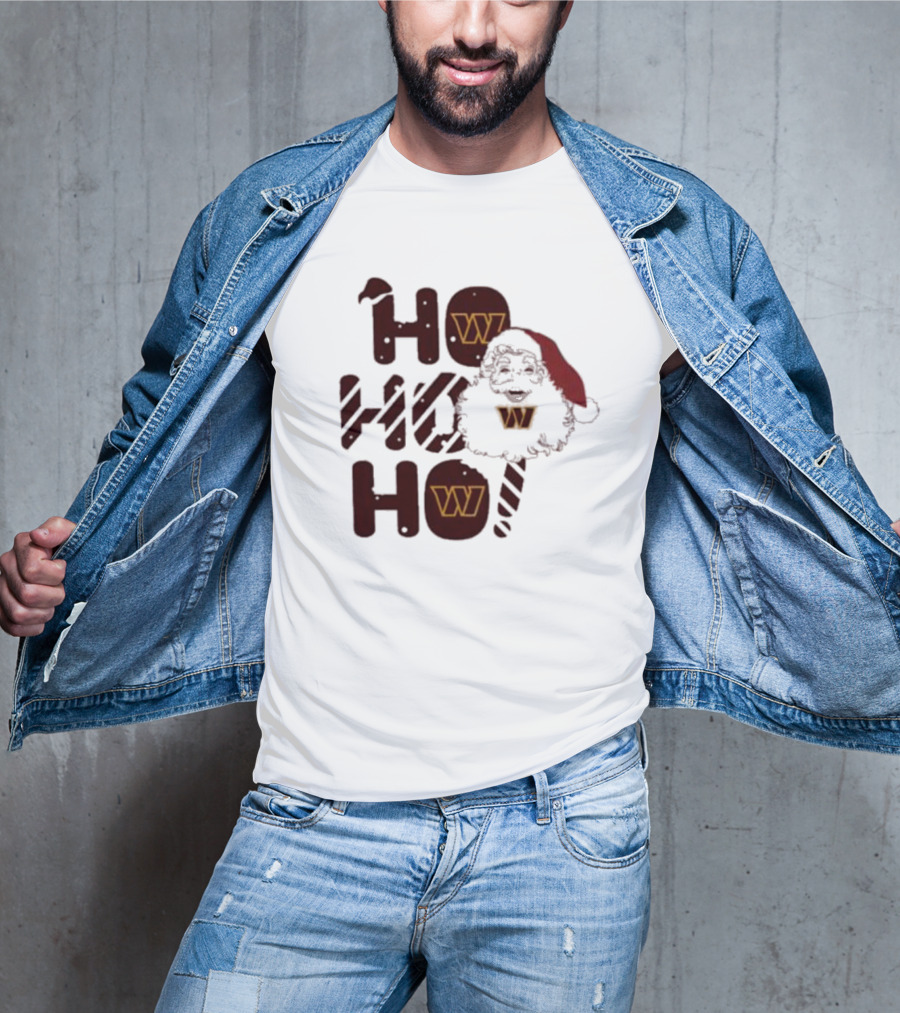 Washington Commanders Christmas Santa Ho Ho Ho T-Shirt