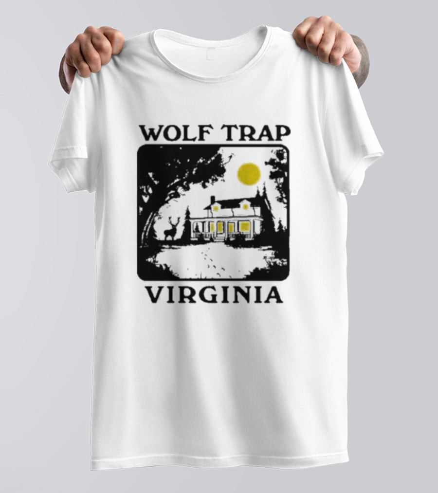 Wolf Trap Virginia Moonlit House Scene T-Shirt