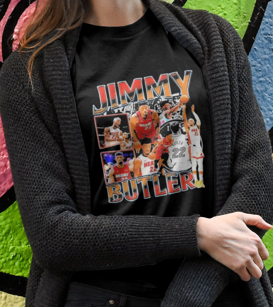 Jimmy Butler Miami Heat Emo Basketball Game Hair Funny Vintage Fear The Hair T-Shirt