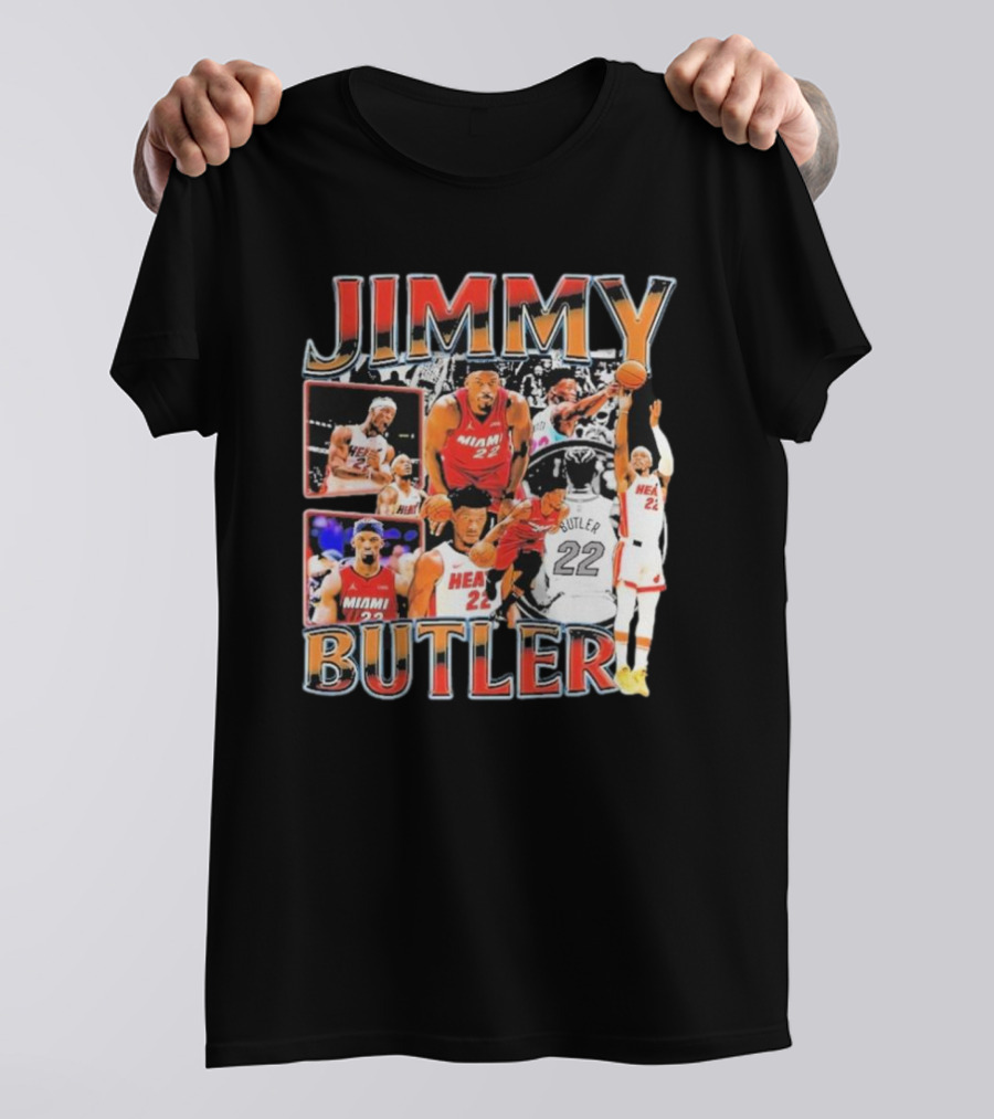 Jimmy Butler Miami Heat Emo Basketball Game Hair Funny Vintage Fear The Hair T-Shirt