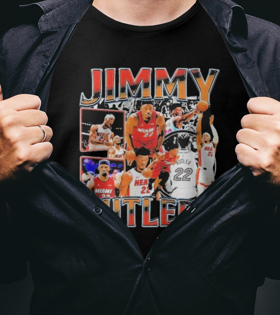 Jimmy Butler Miami Heat Emo Basketball Game Hair Funny Vintage Fear The Hair T-Shirt