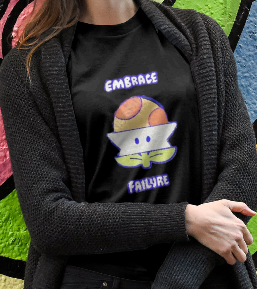 Embrace Failure Evantickles Pixel Mushroom T-Shirt