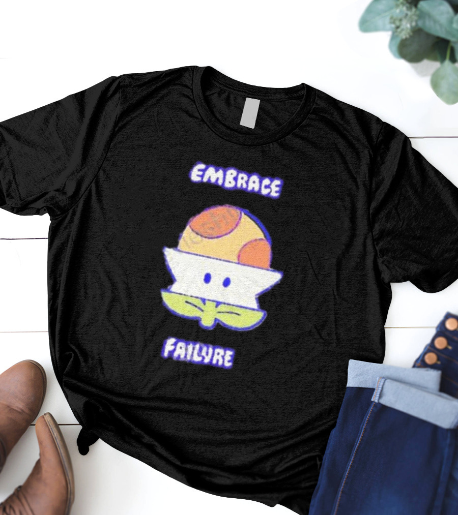 Embrace Failure Evantickles Pixel Mushroom T-Shirt