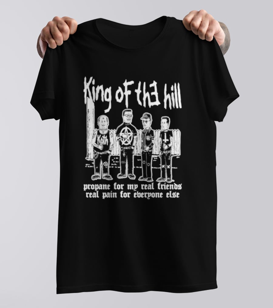 King Of The Hill Propane For My Real Friends Real Pain For Everyone Else KOTH Characters Metal T-Shirt