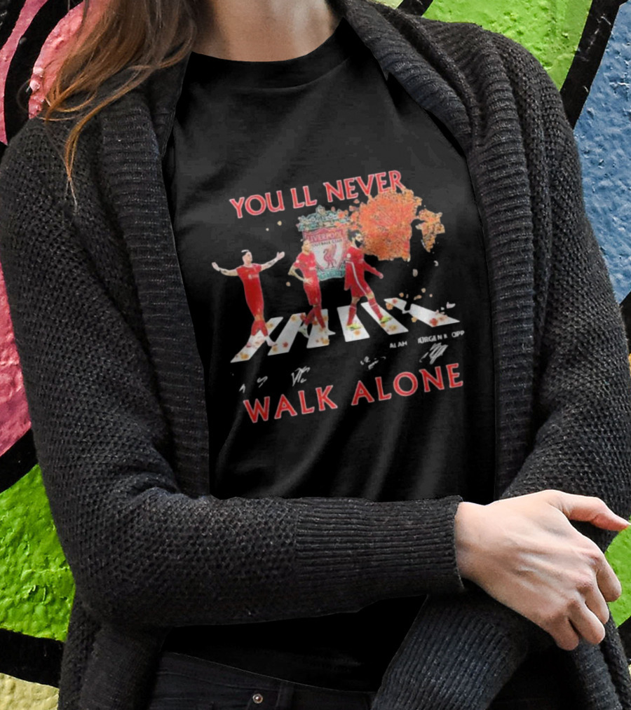 Liverpool FC You'll Never Walk Alone Abbey Road Jurgen Klopp T-Shirt