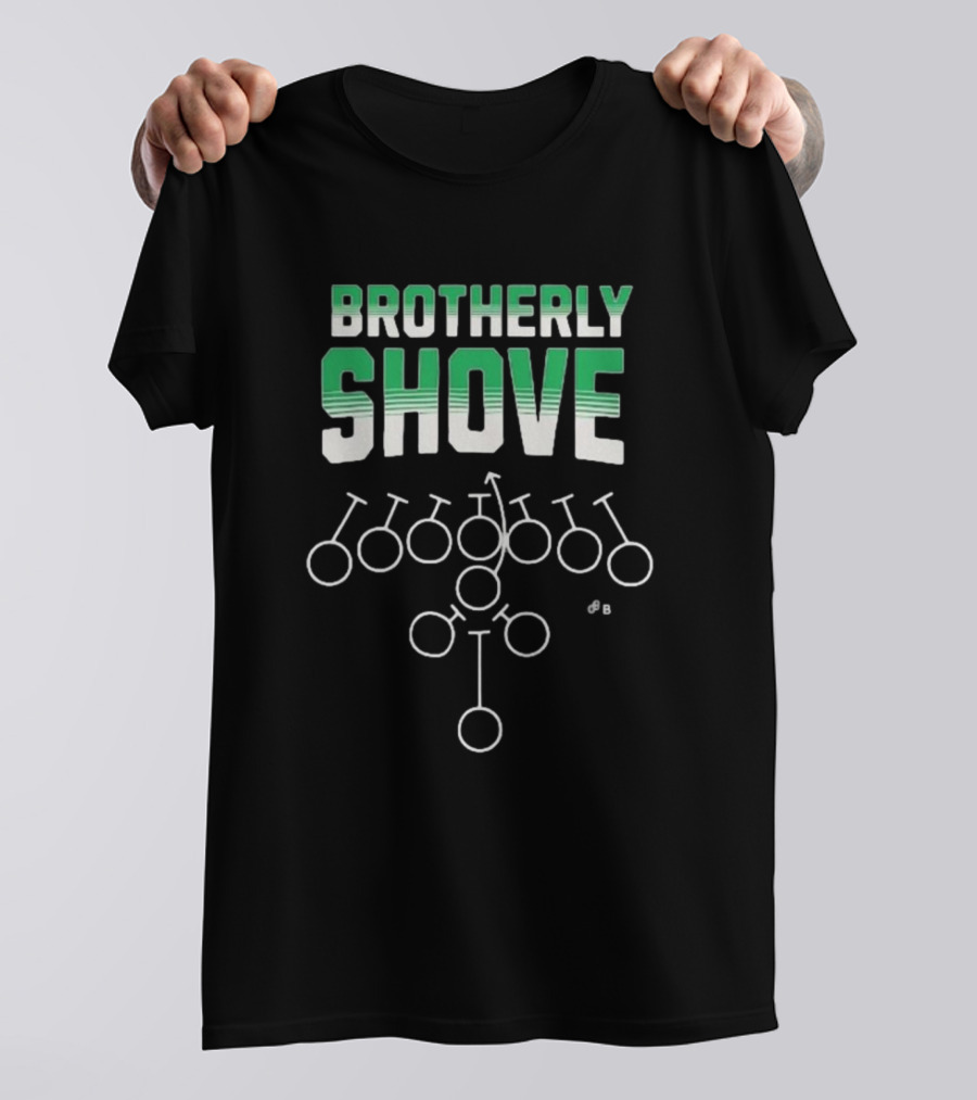 Philadelphia Eagles Brotherly Shove Football Play Diagram T-Shirt