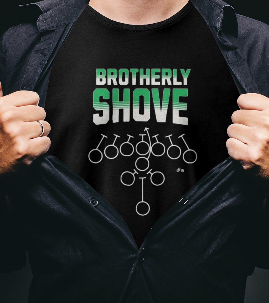 Philadelphia Eagles Brotherly Shove Football Play Diagram T-Shirt