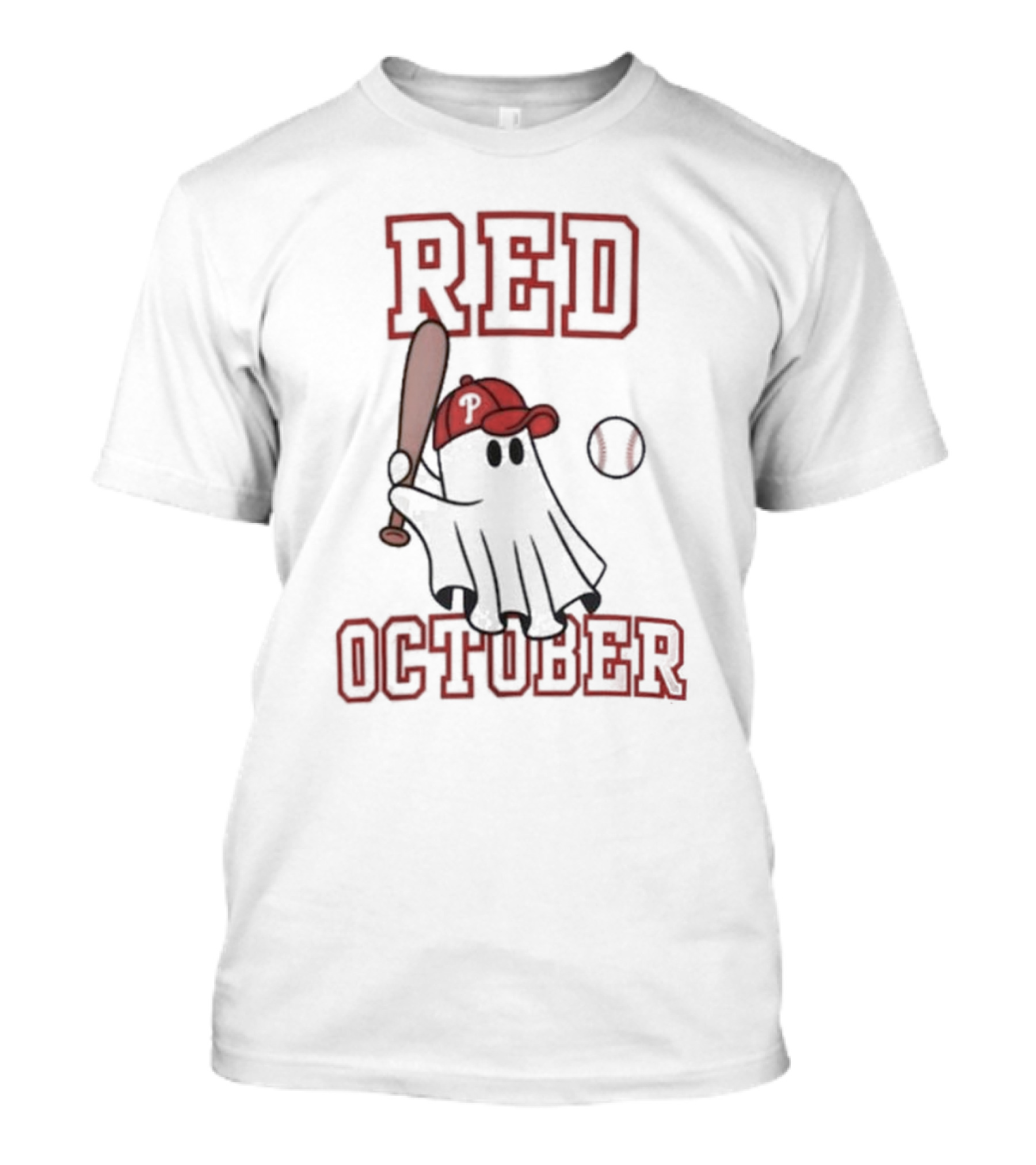 Red October Phillies Philadelphia Baseball Ghost T-Shirt