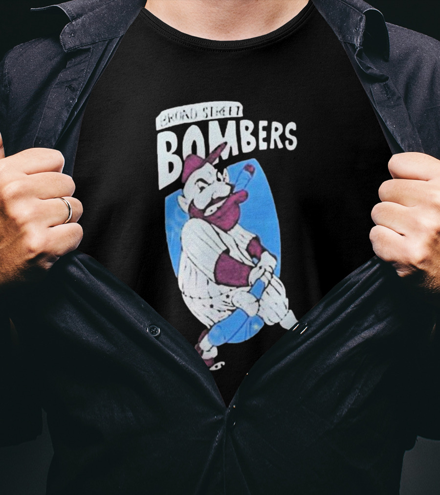 Broad Street Bombers Cartoon Baseball Character T-Shirt
