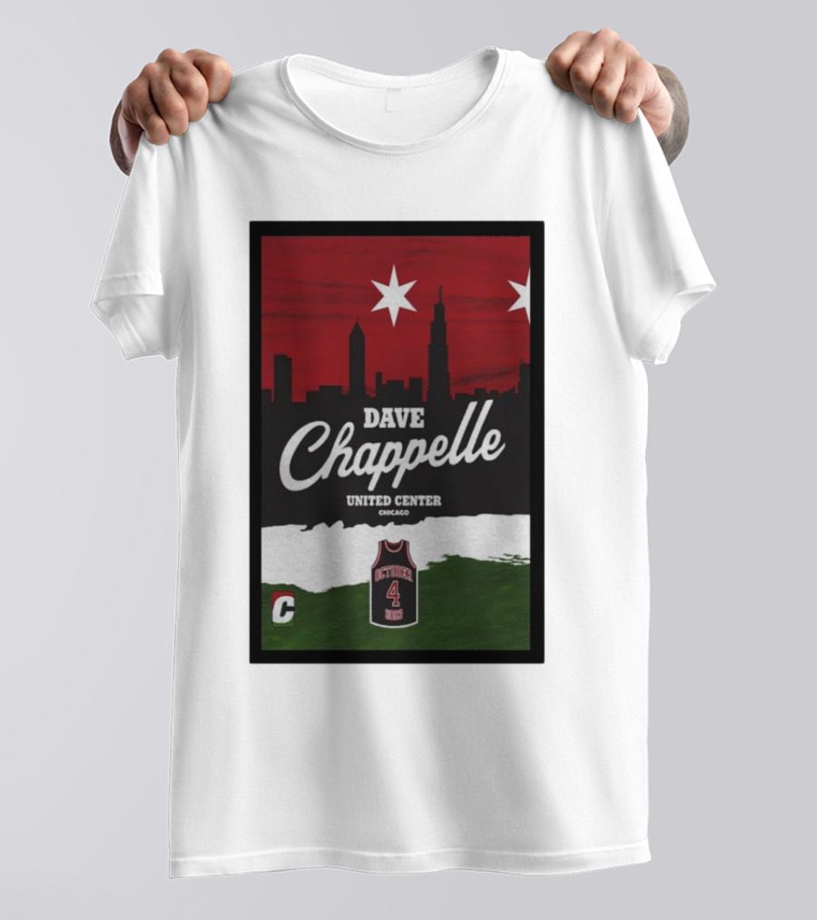 Dave Chappelle United Center Chicago October 4 Basketball Skyline T-Shirt