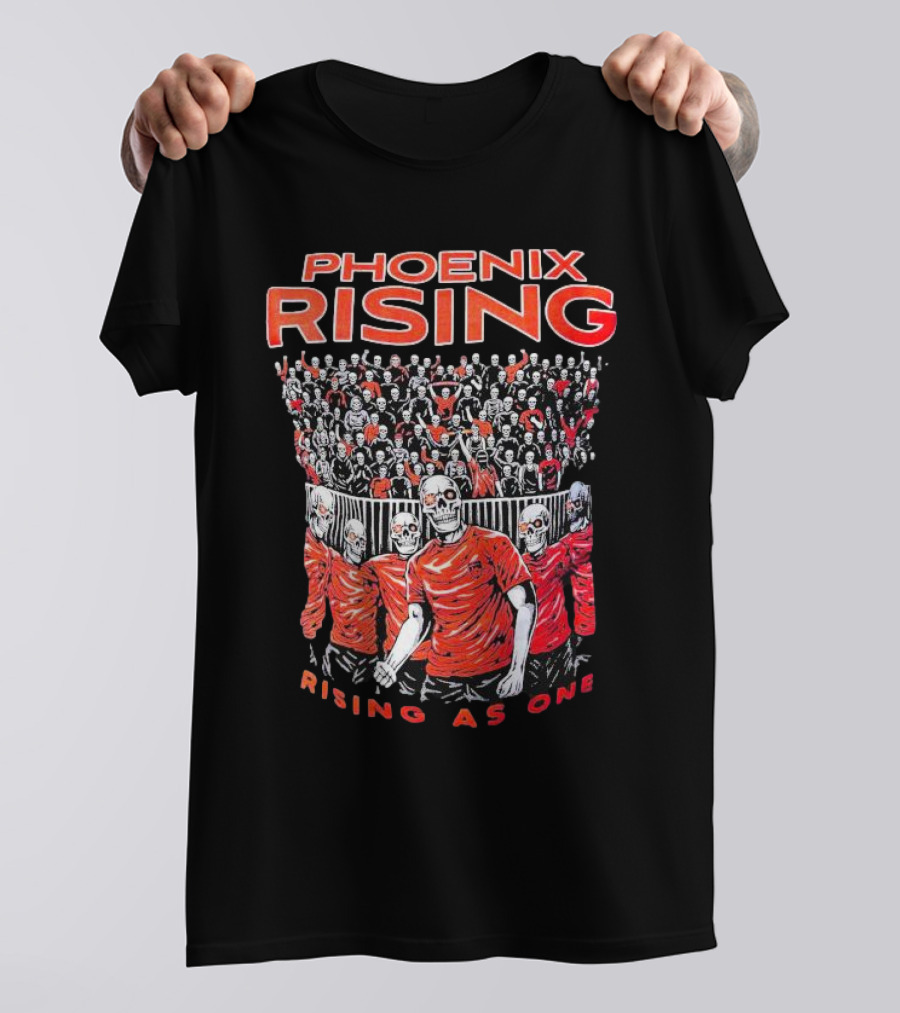 Phoenix Rising Rising As One Skeleton Fans In Red T-Shirt