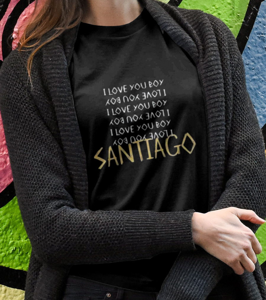 Santiago I Love You Boy I Love You Boy Repeated Text T-Shirt