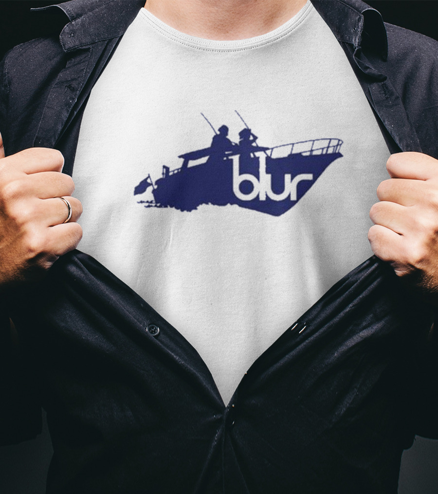 Blur Band Iconic Boat Design Sunday T-Shirt