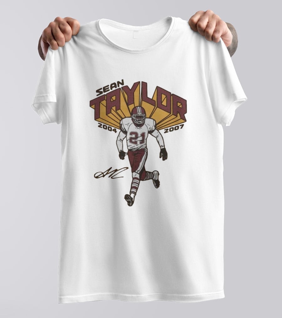 Sean Taylor 2004-2007 Washington 21 Signature T-Shirt