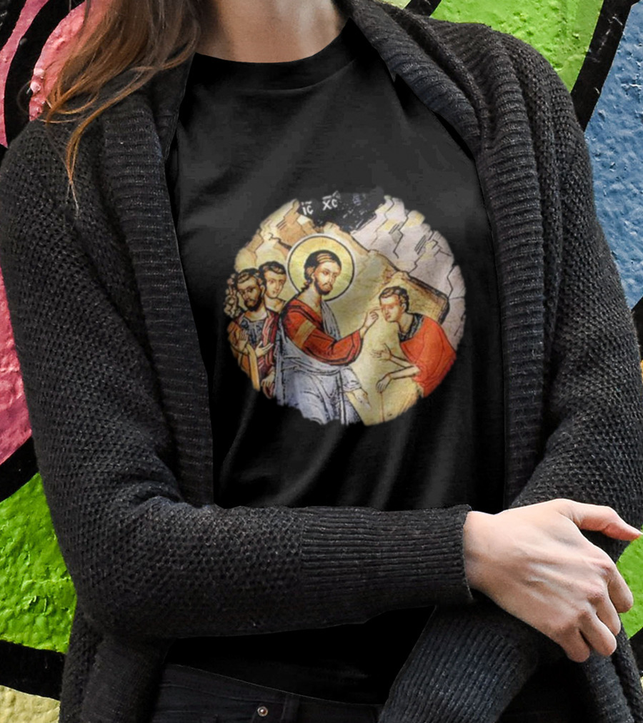 IC XC Jesus Byzantine Icon Healing Scene T-Shirt