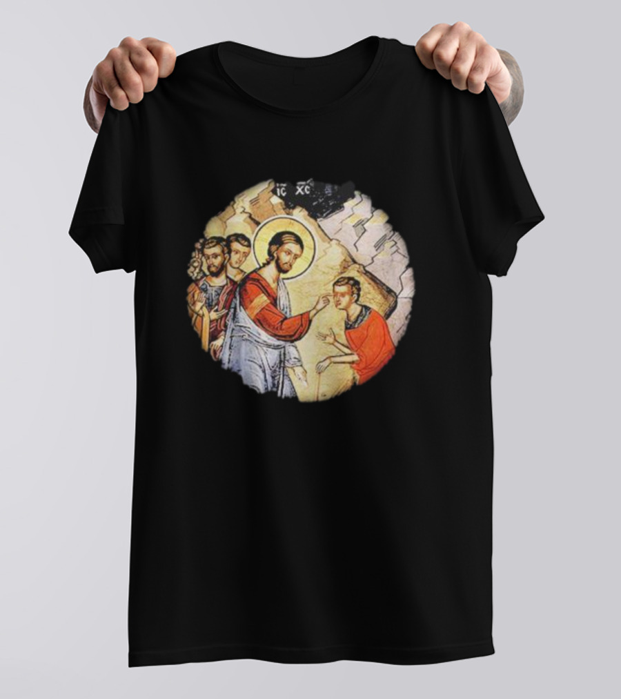 IC XC Jesus Byzantine Icon Healing Scene T-Shirt