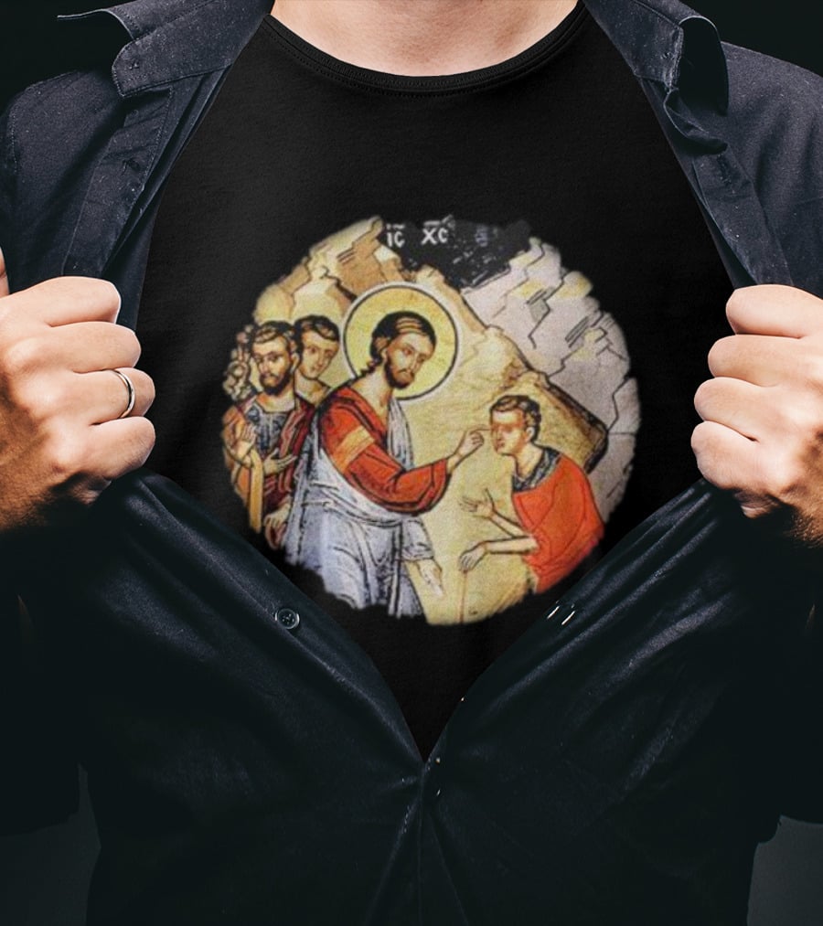 IC XC Jesus Byzantine Icon Healing Scene T-Shirt