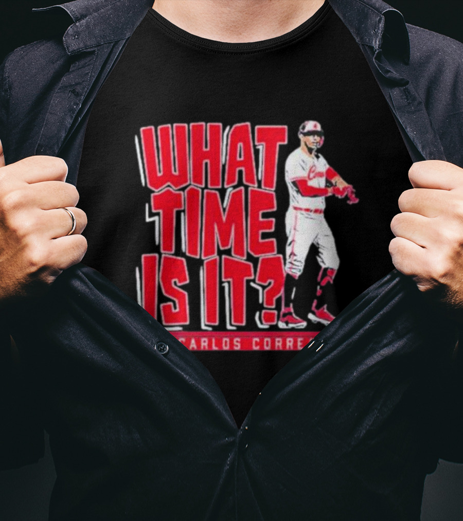 What Time Is It Carlos Correa Minnesota Baseball T-Shirt