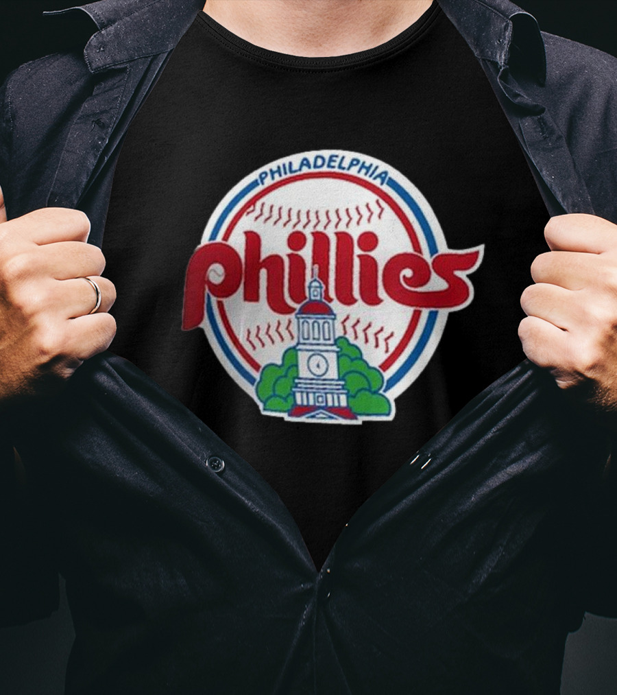 Philadelphia Phillies Cooperstown Collection Historic Liberty Bell Baseball T-Shirt