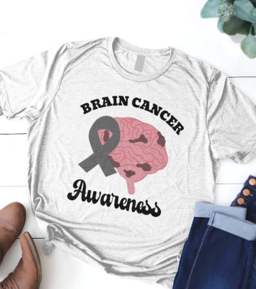Brain Cancer Awareness Pink T-Shirt