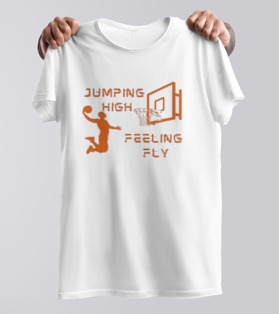 Jumping High Feeling Fly Basketball Dunk Hoops T-Shirt