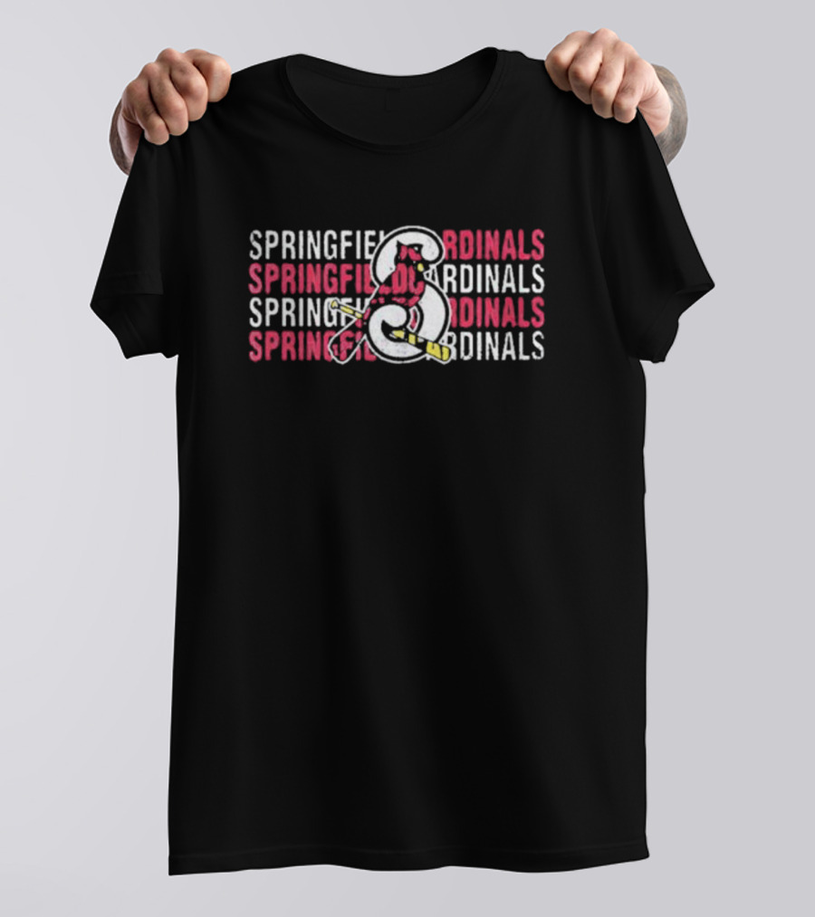 Springfield Cardinals Repeating Logo 108 Stitches T-Shirt
