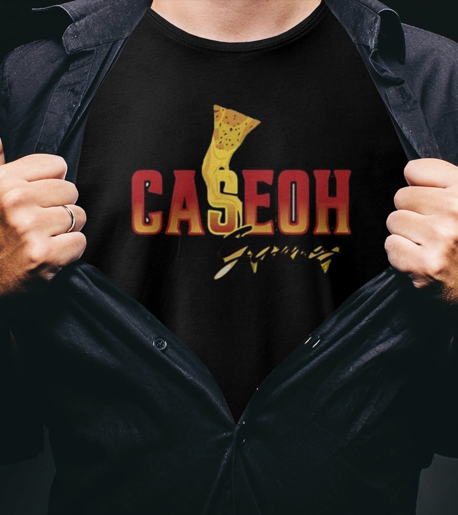 Caseoh Games Pizza Cheese Drip ओh T-Shirt