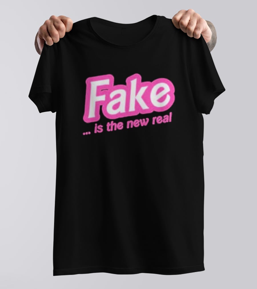Beabimbo Fake Is The New Real Pink T-Shirt