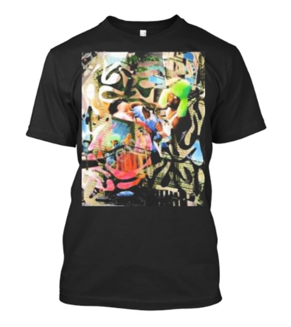 Riri And Rocky Ian Woods Merch Colorful Abstract Collage T-Shirt