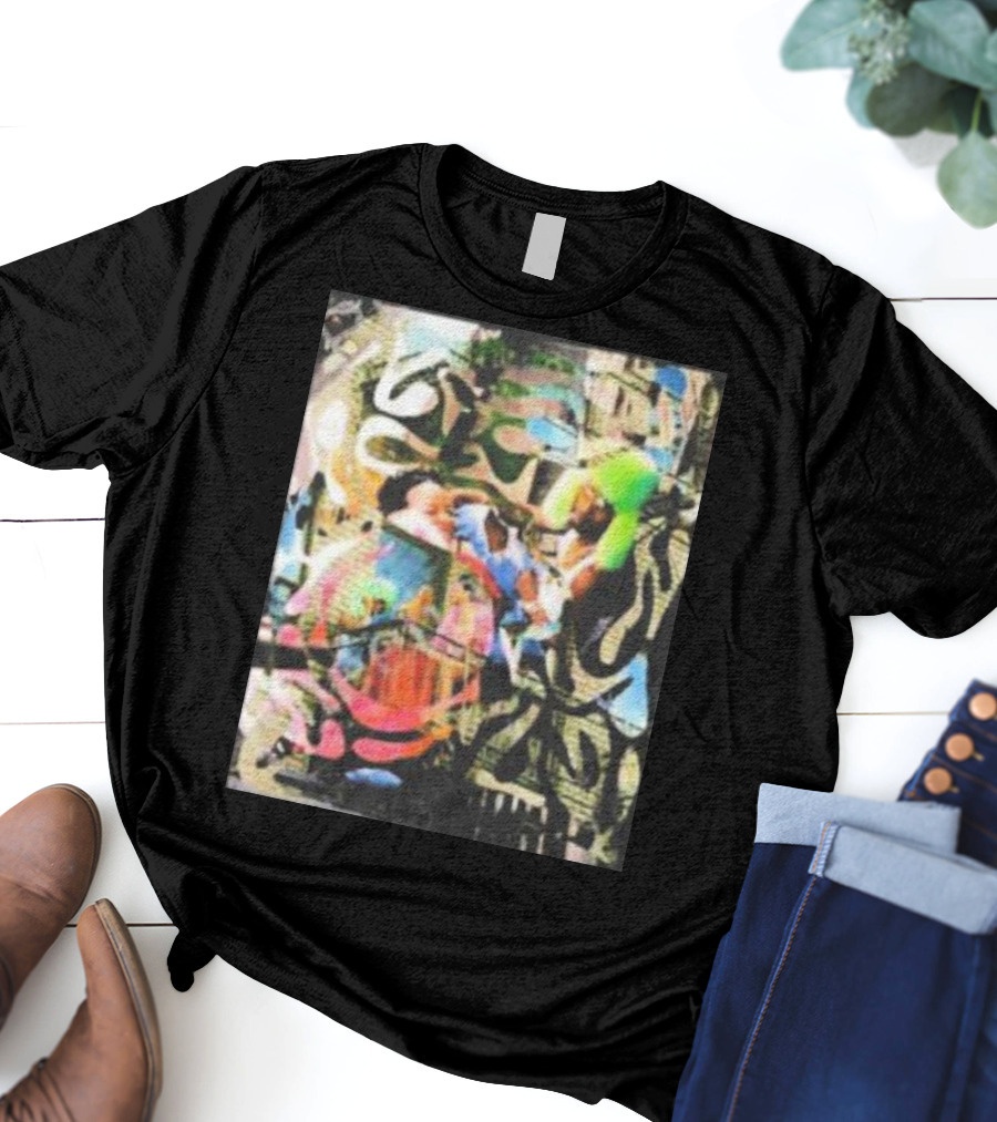 Riri And Rocky Ian Woods Merch Colorful Abstract Collage T-Shirt