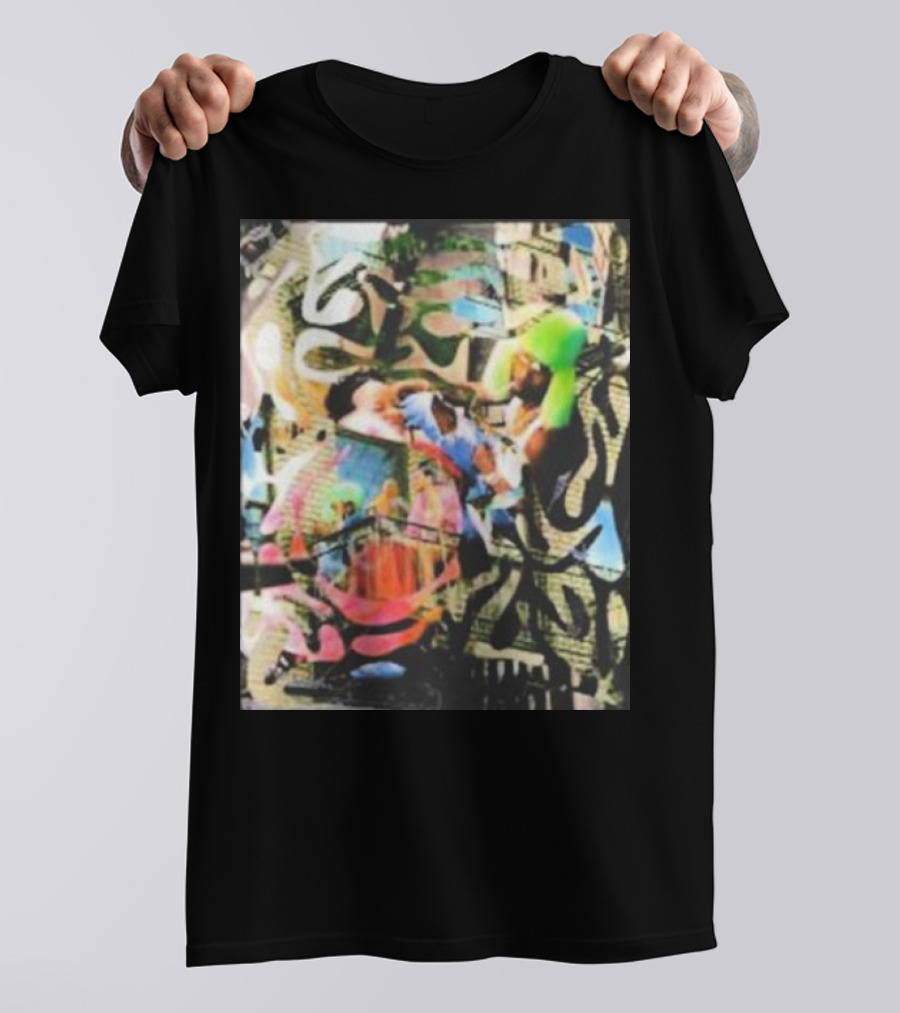 Riri And Rocky Ian Woods Merch Colorful Abstract Collage T-Shirt