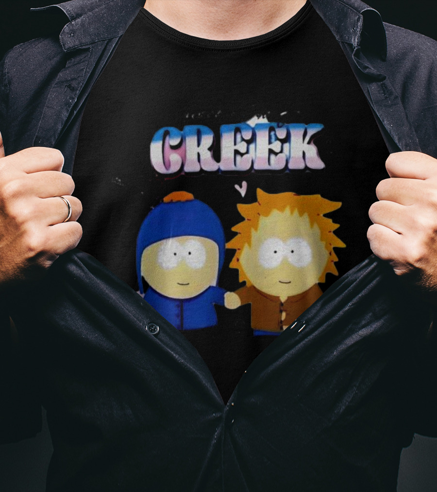 Tweek And Craig Creek Cartoon Hearts T-Shirt