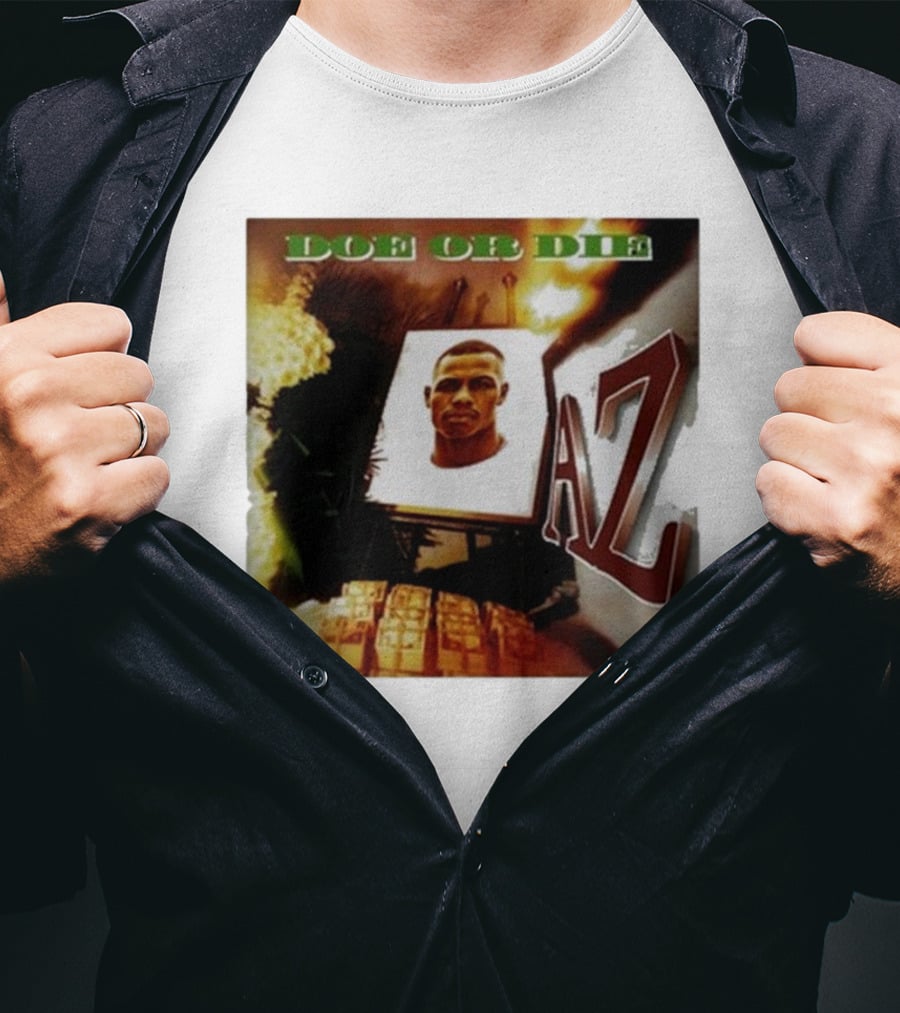 Up North Trips AZ Doe Or Die Album Cover Art 90s Hip Hop Classic T-Shirt