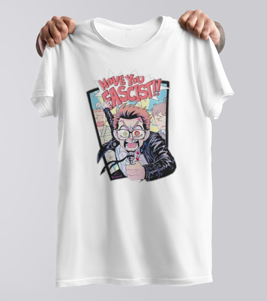 Feriowind Move You Fascist Comic Style Rage Manga Character Explosion T-Shirt