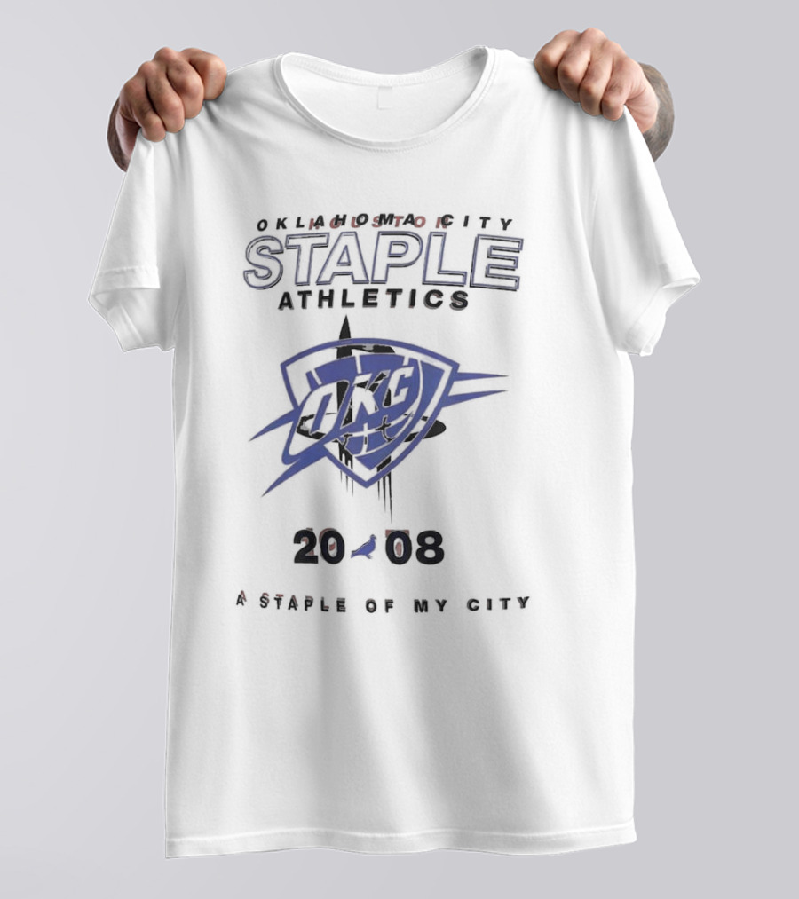 Oklahoma City Staple Athletics OKC Thunder 2008 A Staple Of My City T-Shirt