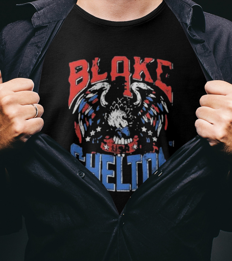 Blake Shelton USA Patriotic Black Eagle T-Shirt