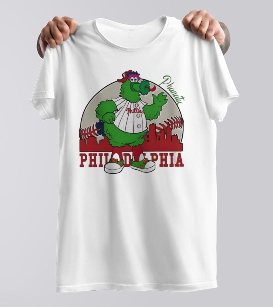 Philly Phanatic Philadelphia Skyline Baseball Phillies T-Shirt