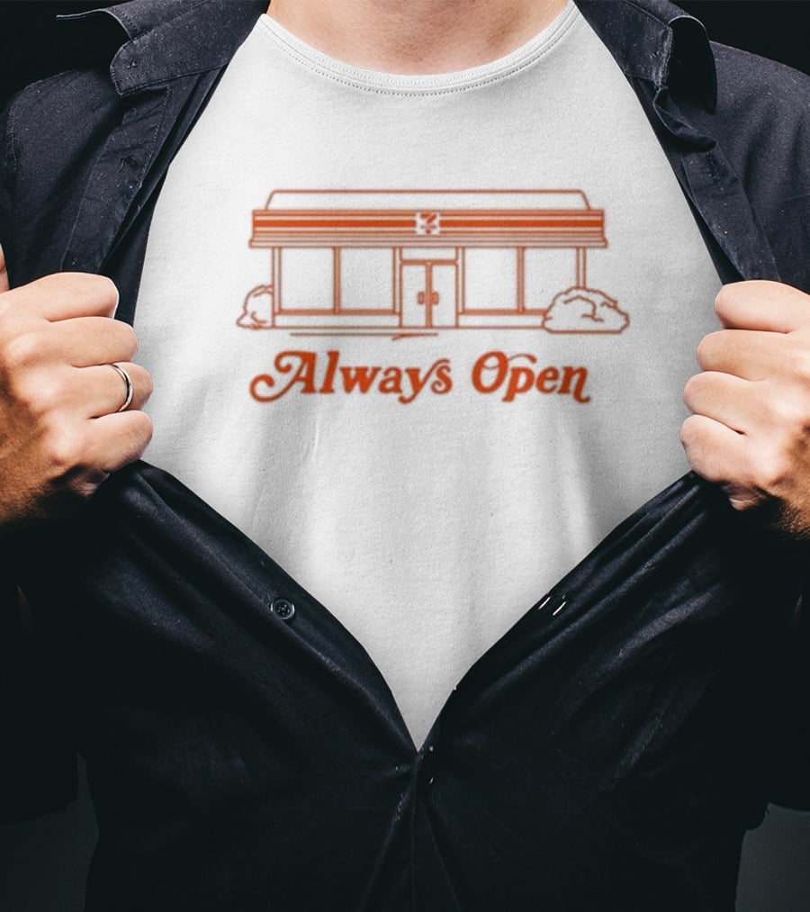 Front Office Sports Always Open Retro Storefront T-Shirt