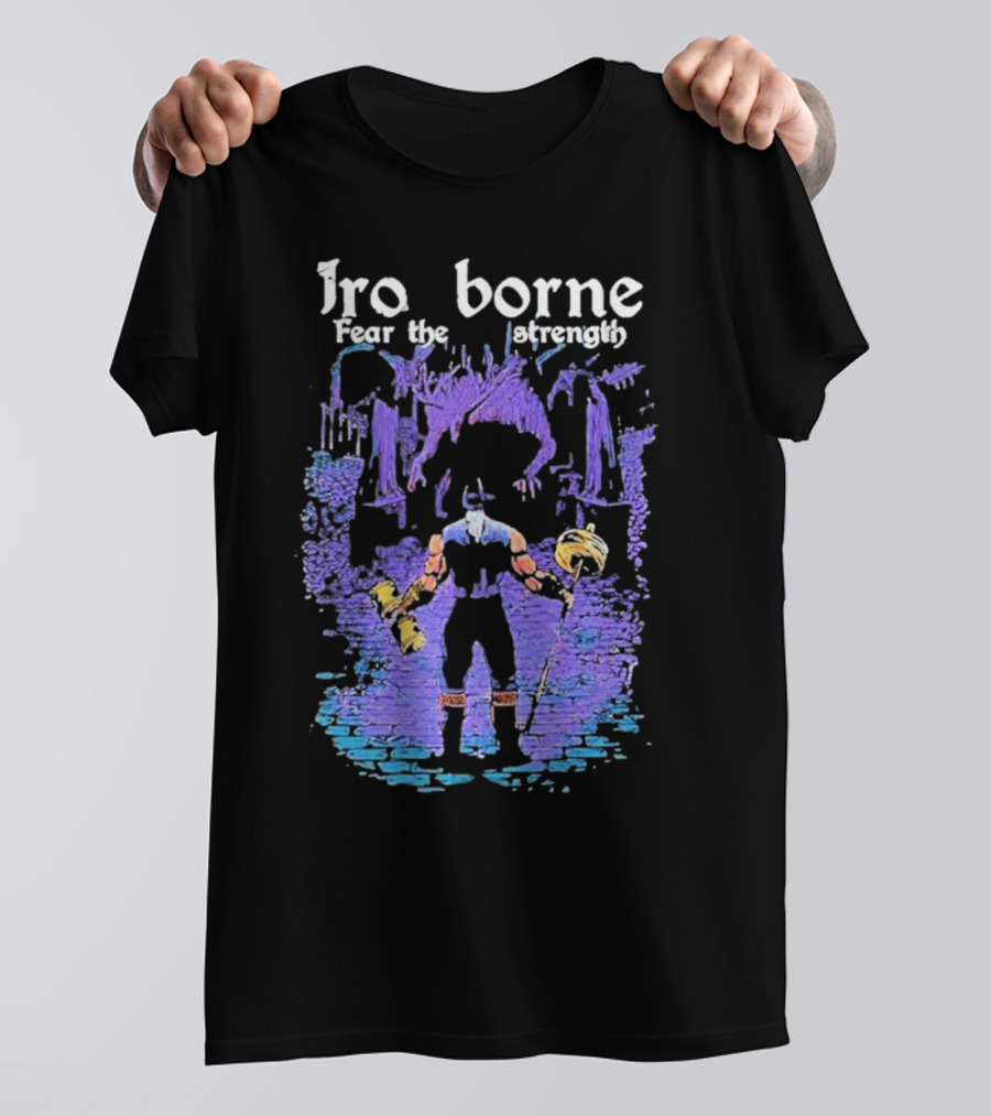 Ironborne Fear The Strength Power Viking Warrior Scene T-Shirt