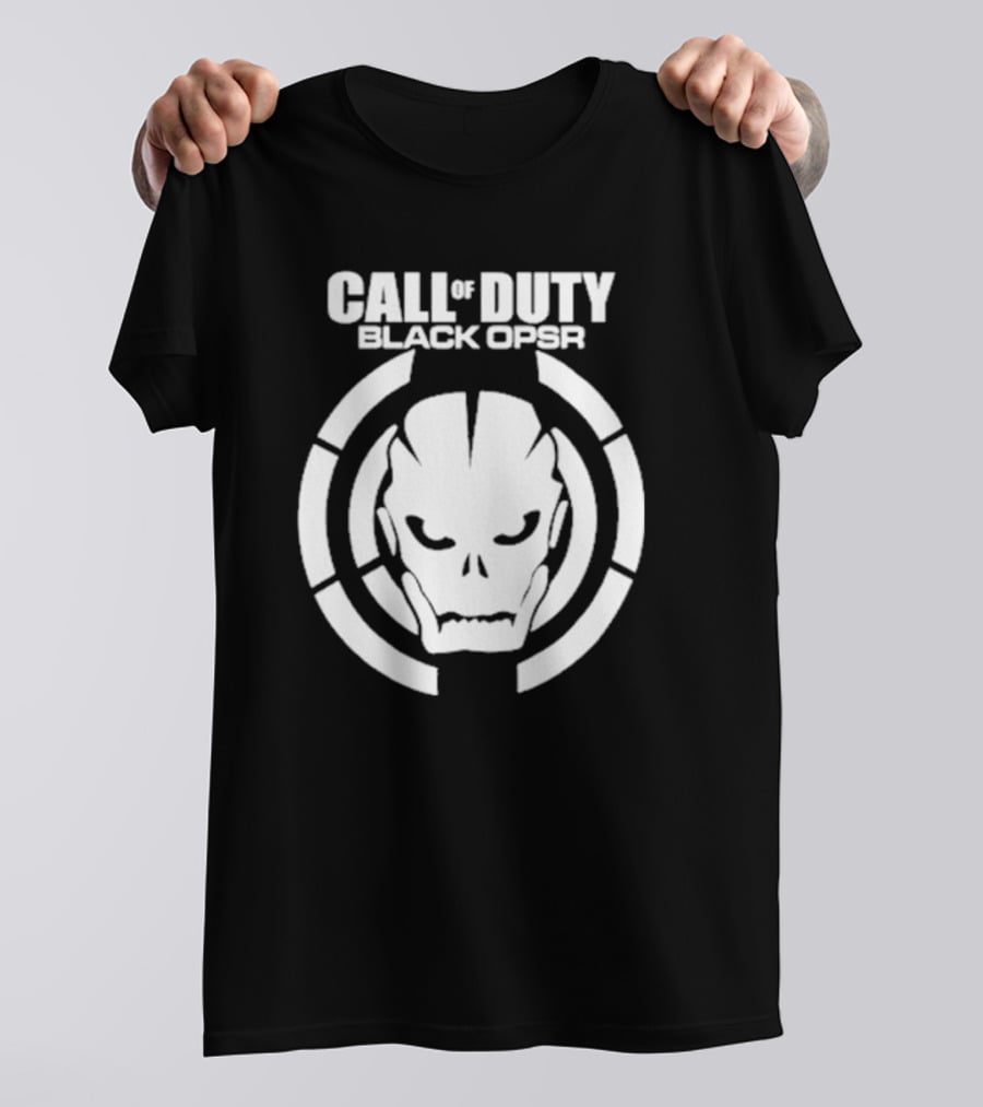 CALL OF DUTY BLACK OPSR Skull Emblem T-Shirt