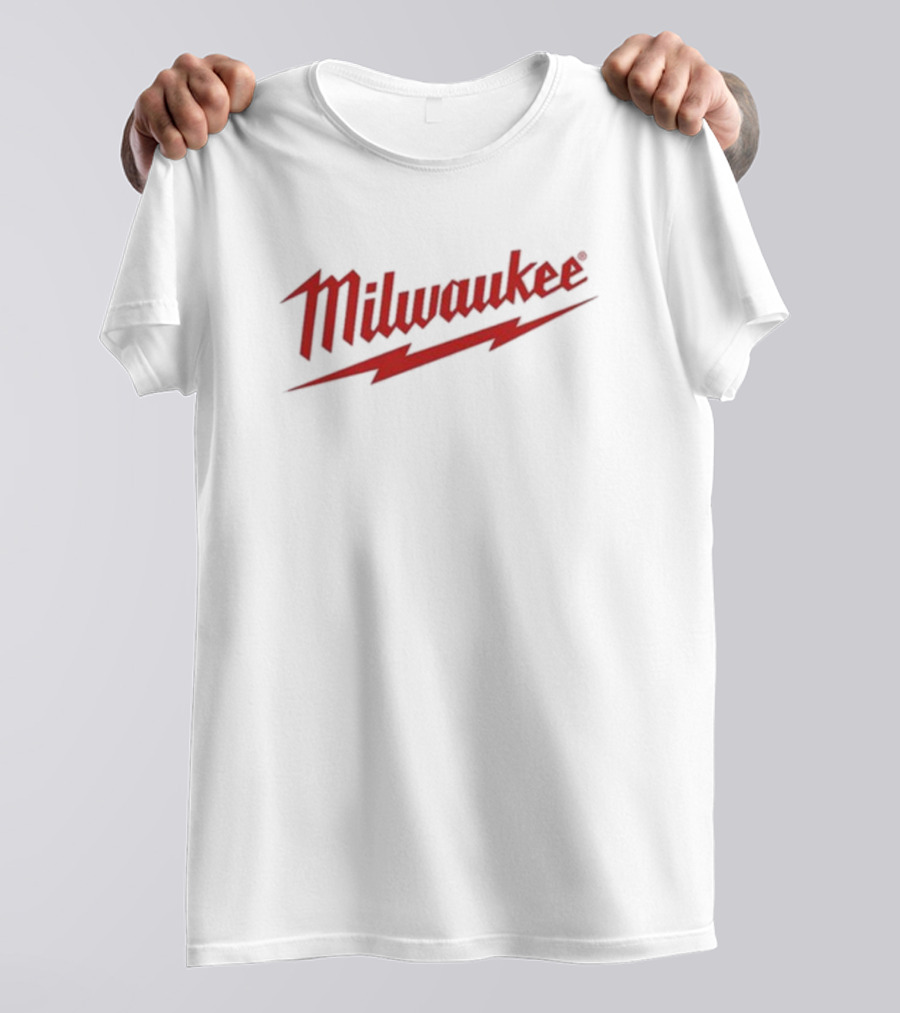 Milwaukee Power Tools Logo With Tyler Tallbottom Text T-Shirt