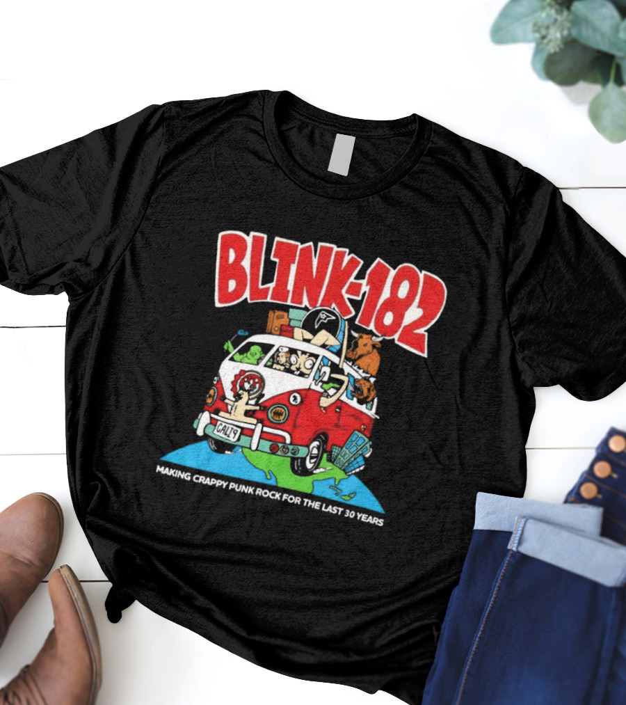 Blink-182 Making Crappy Punk Rock For The Last 30 Years Van Cartoon T-Shirt